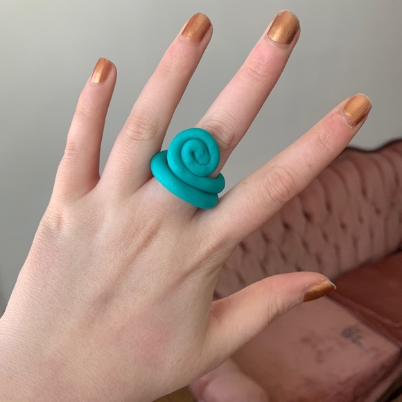 FREE ADD ON Handmade Clay Statement Ring Size 7.5 - Picture 2 of 3